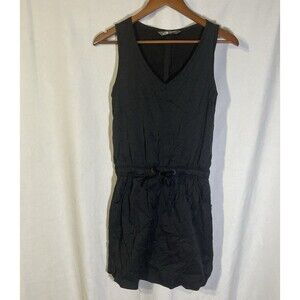 THE NORTH FACE black v-neck sleeveless drawstring waist pullover dress XS